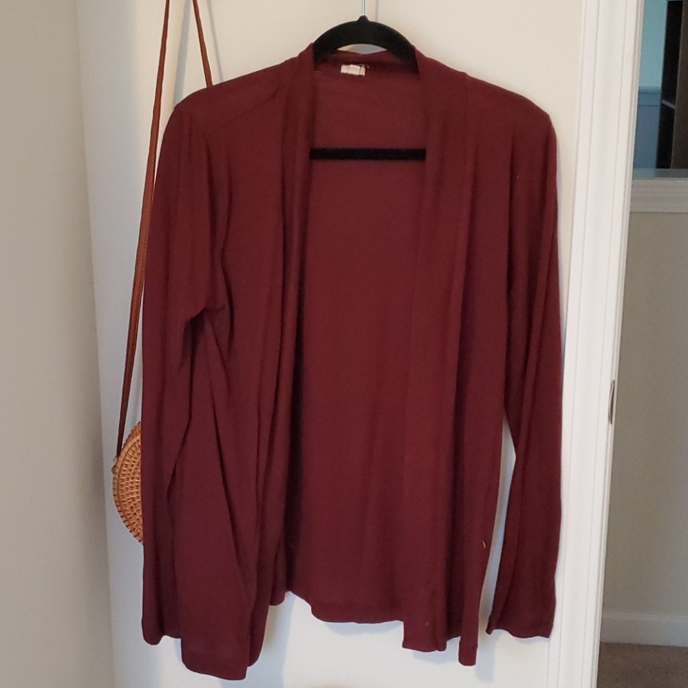 JCrew Maroon Lightweight Shawl